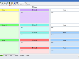 Other layout of notes with colors